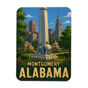 Ímã Presente de Viagem Montgomery Alabama