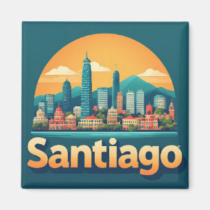 Imã Presente de Viagem para Exploradores de Santiago C