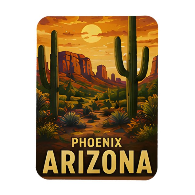Ímã Presente de Viagem Phoenix Arizona (Vertical)