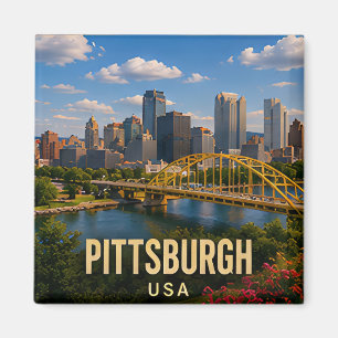 Imã Presente de viagem Ponte Pittsburgh Pensilvânia