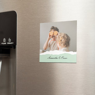 Imã Presente de vírgula de Foto e Nome Personalizado 