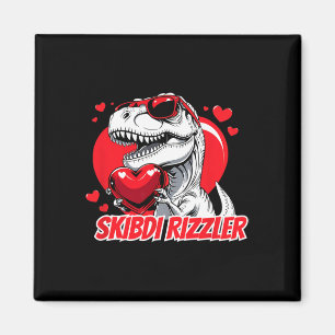 Imã Presente Divertido do Meme de Skibidi Rizzler Trex
