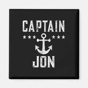 Imã Presente Do Barco Capitão Jon Para Os Bordo