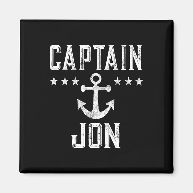 Imã Presente Do Barco Capitão Jon Para Os Bordo (Frente)