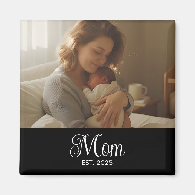 Imã Presente do Dia das Mães Estabelecido pela Mamãe (Frente)