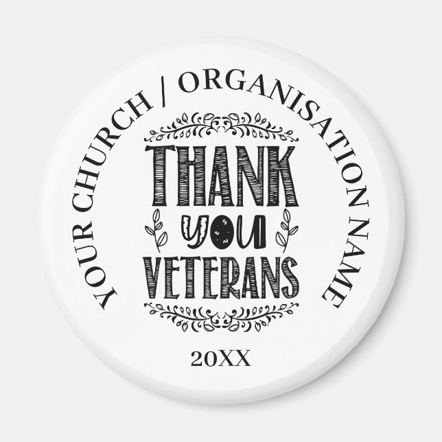 Imã Presente do Dia dos Veteranos Patrióticos (Frente)