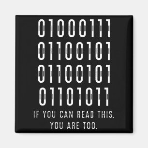 Imã Presente do Geek do Programador de Computador Biná