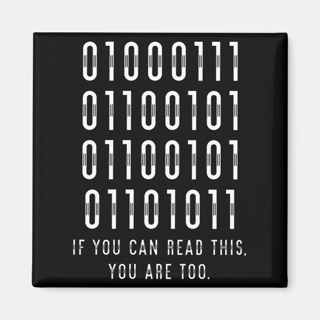 Imã Presente do Geek do Programador de Computador Biná (Frente)