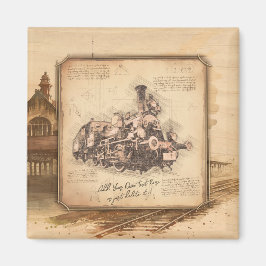 Imã Presente do maquinista/comboio de vapor de alta te