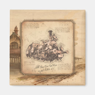 Imã Presente do maquinista/comboio de vapor de alta te