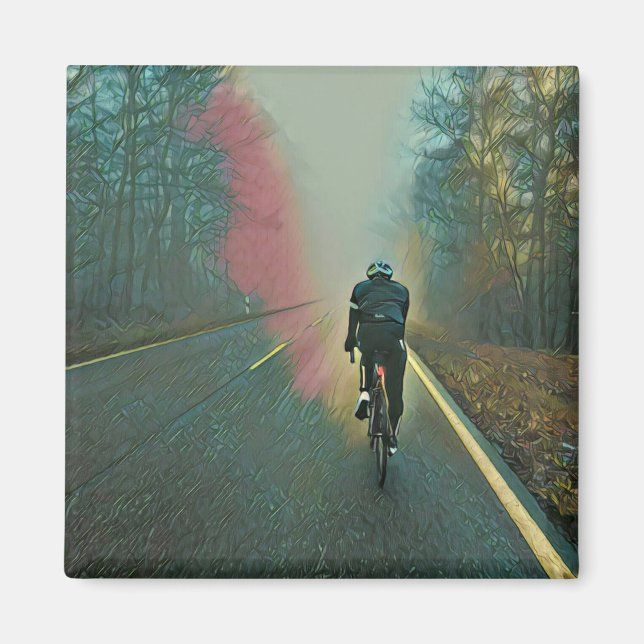 Imã Presente do touro de bicicleta | Pintura de ciclis (Frente)