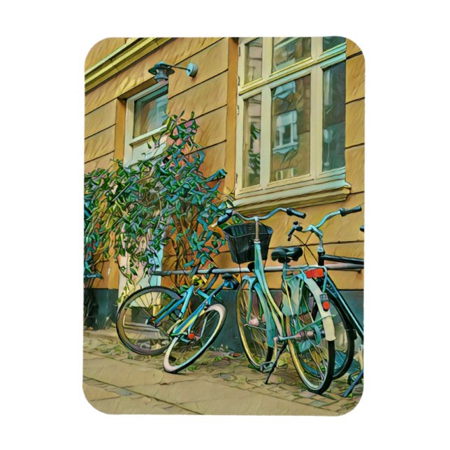 Ímã Presente do touro de bicicleta | Pintura de ciclis (Vertical)