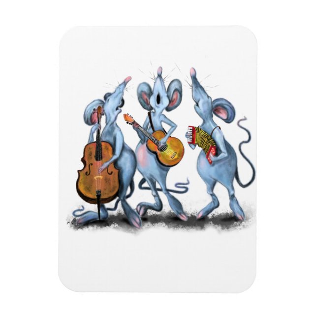 Ímã Presente engraçado de Banda do mouse - Pintura (Vertical)