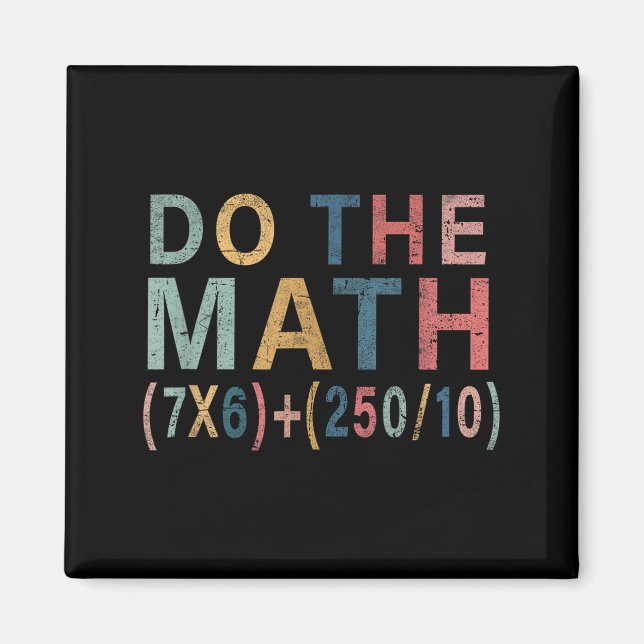 Imã Presente engraçado de meme de matemática para prof (Frente)