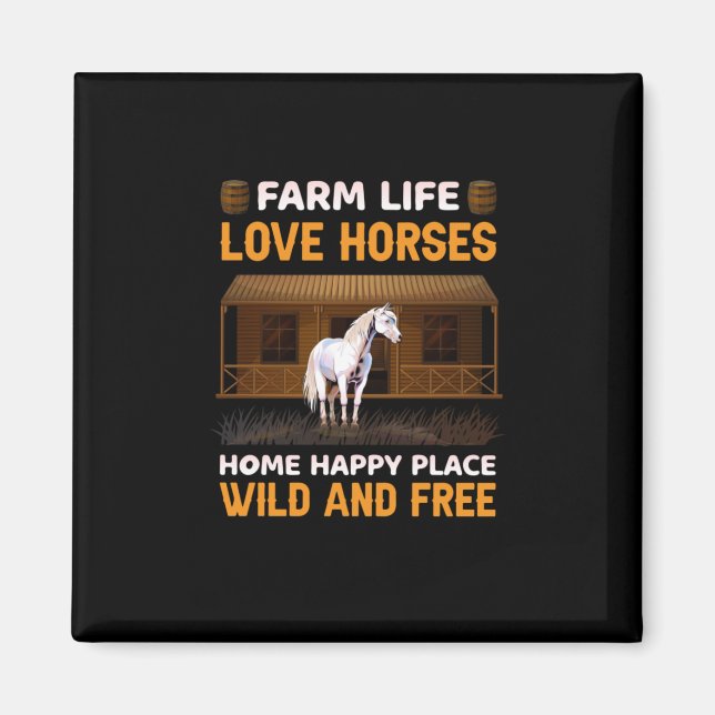 Imã Presente Equestre | Cavalos De Amor Com A Vida Da  (Frente)