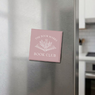 Imã Presente Floral Personalizado para Clube do Livro