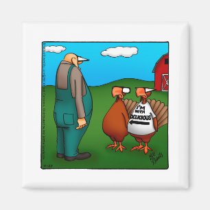 Imã Presente Humor Magnet de Ação de Graças