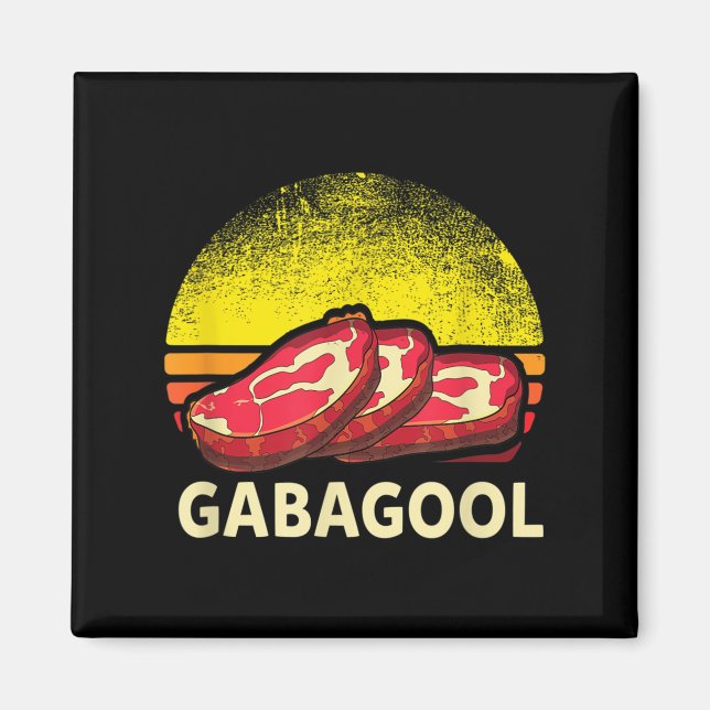 Imã Presente Italiano de Amante de Carne Gabagool Caco (Frente)
