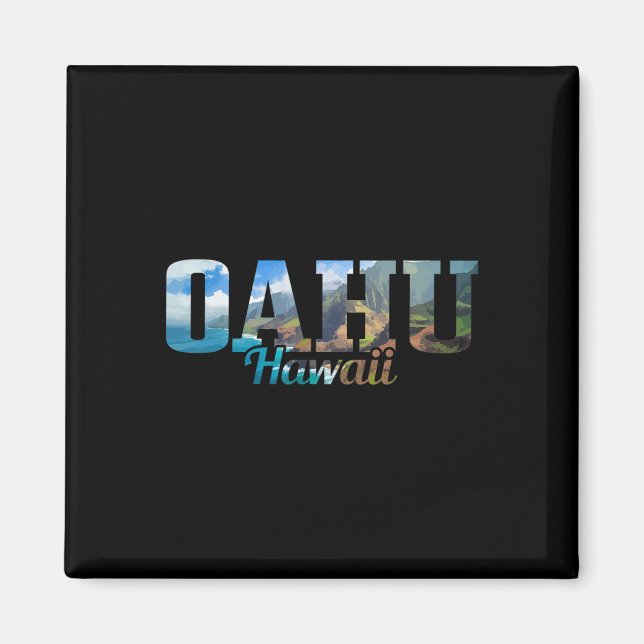 Imã Presente Lembrança de Oahu Havaí para Surfista  (Frente)