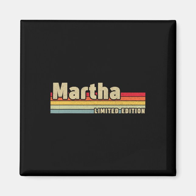 Imã Presente Martha Nome Personalizado Aniversário Div (Frente)