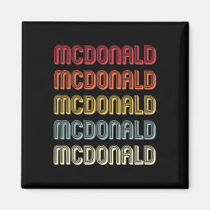 Imã Presente McDonald's Sobrenome Divertido Retrô Aniv
