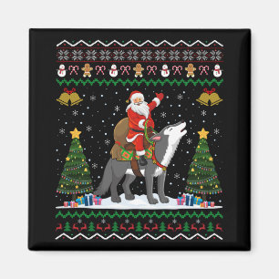 Imã Presente Natalino Lobo Feio Papai Noel Montado Lob