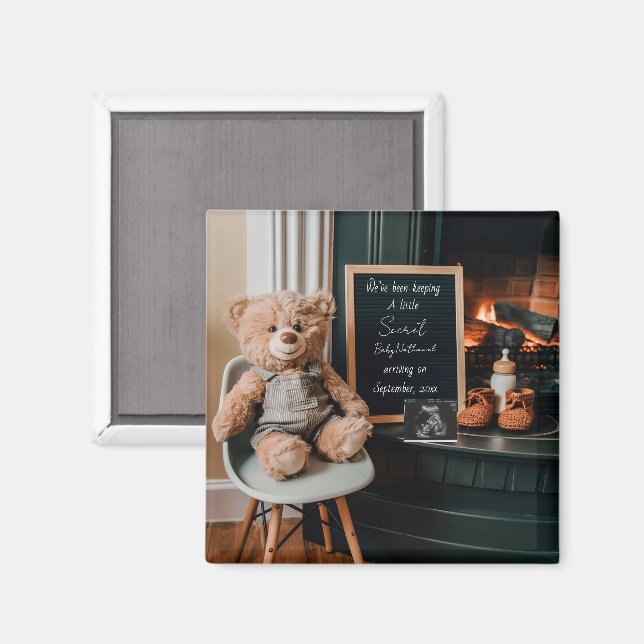 Imã Presente neutro moderno minimalista de anúncio de  (Front/Back)