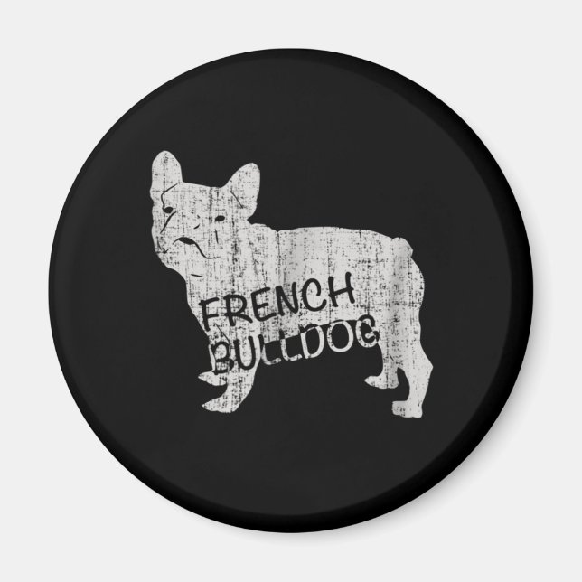 Imã Presente no cão | Bulldog francês feroz (Frente)
