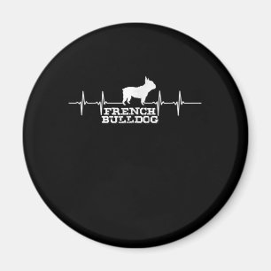 Imã Presente no cão Coração para Bulldog Francês