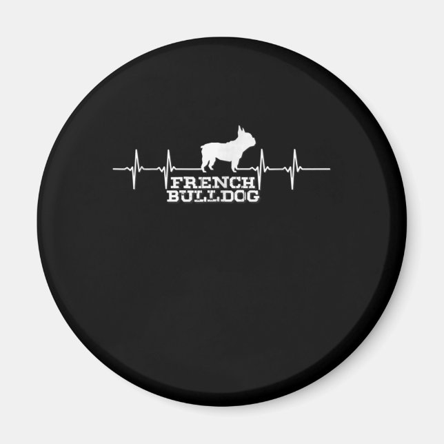 Imã Presente no cão | Coração para Bulldog Francês (Frente)