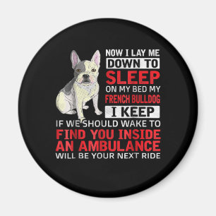 Imã Presente no cão Dormir Na Minha Cama O Meu Buldo