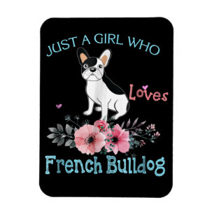 Ímã Presente no cão Loves French Bulldog