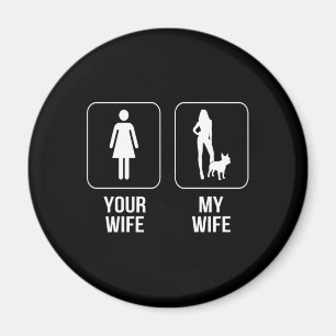 Imã Presente no cão Sua Esposa - Minha Esposa Buldog