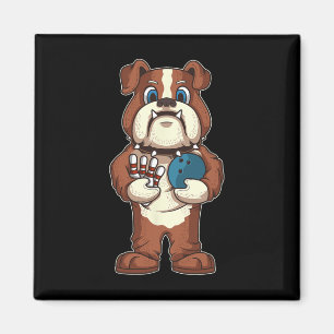 Imã Presente para amante de cães mascote Bulldog de bo
