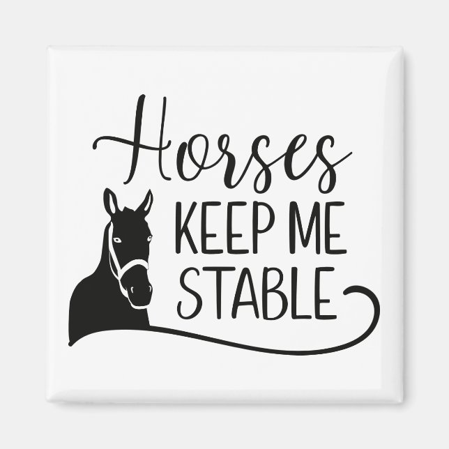 Imã Presente para Amante de Cavalos Piada de Equitação (Frente)
