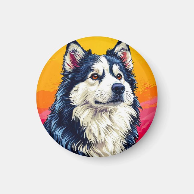 Imã Presente para Amante de Husky (Frente)