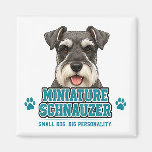Imã 🐾 Presente para Amante de Schnauzer Miniatura 🐾