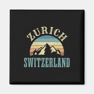 Imã Presente para Amante dos Alpes Suíços de Esqui Mon