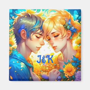 Imã Presente para Casal Romântico   Menino e Menina de