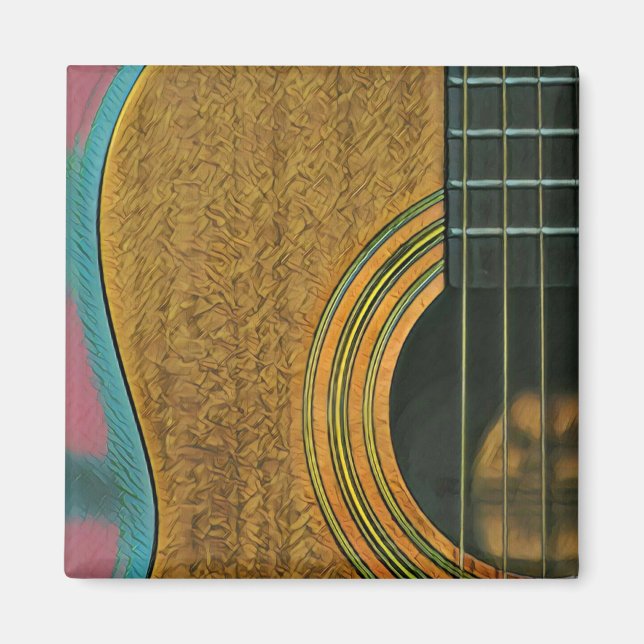 Imã Presente para guitarrista músico (Frente)