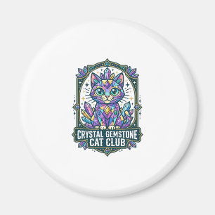 Imã Presente para Mãe de Gato com Cristal Gemstone - C