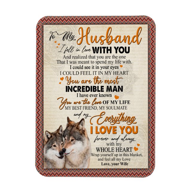 Ímã Presente para Marido | Carta para Meu Marido da Es (Vertical)