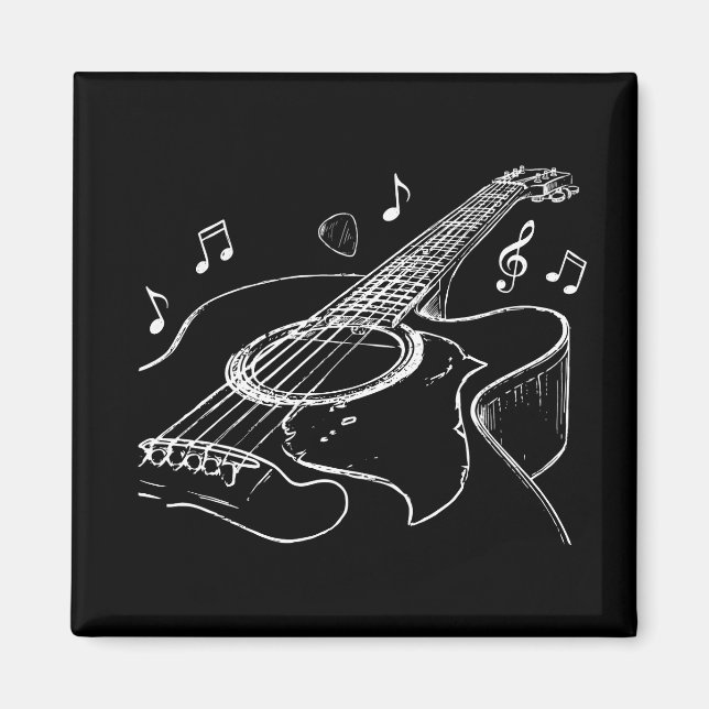Imã Presente para Músico Tocador de Violão (Frente)