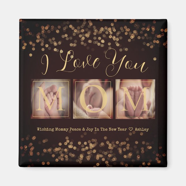 Imã Presente para o Feliz ano novo da mãe (Frente)