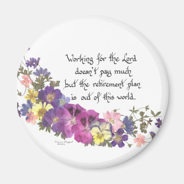 Imã presente para voluntário ou trabalhador da igreja (Frente)