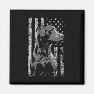Imã Presente Patriótico Bandeira EUA Labrador Preto Pa