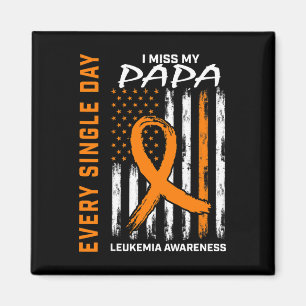 Imã Presente Perda De Papá Laranja Leucemia Sinalizado