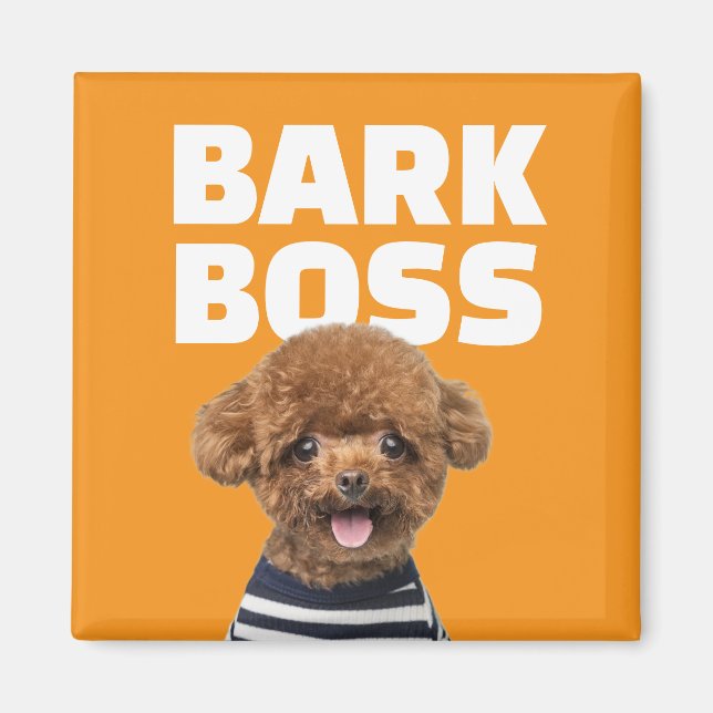 Imã Presente Personalizado com Foto do Cachorro Bark B (Frente)