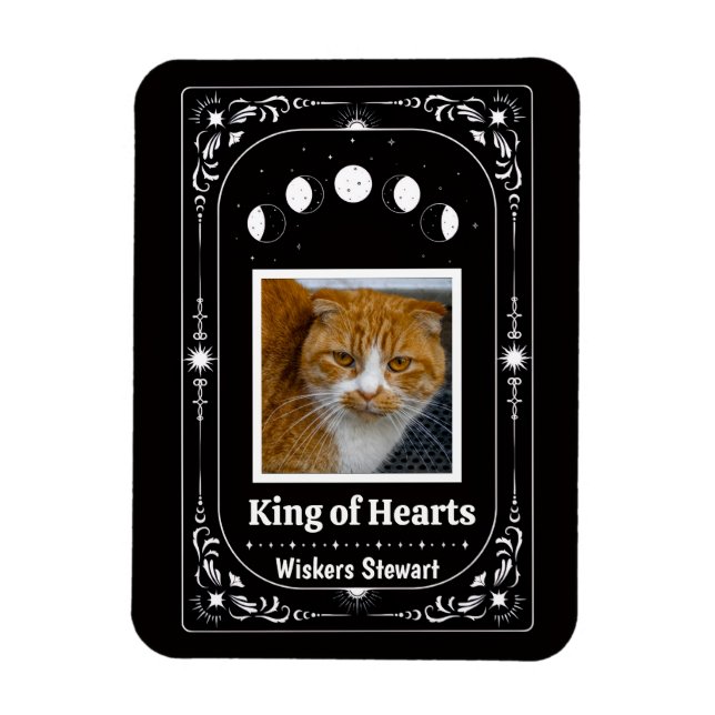 Ímã Presente Personalizado com Foto Tarot Gato Present (Vertical)
