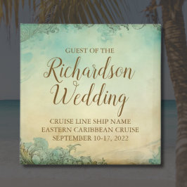 Imã Presente Personalizado de Casamento de Cruzeiro